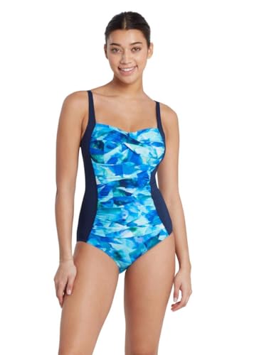 Maillot de bain froncé Zoggs Aqua Digital une pièce amincissant pour piscine