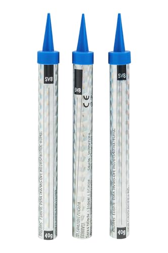 Lot de 3 Fontaines Artifices pour Gâteau, 12 cm, Gerbe Argentée 40 cm, Durée 1 Minute (17 cm)
