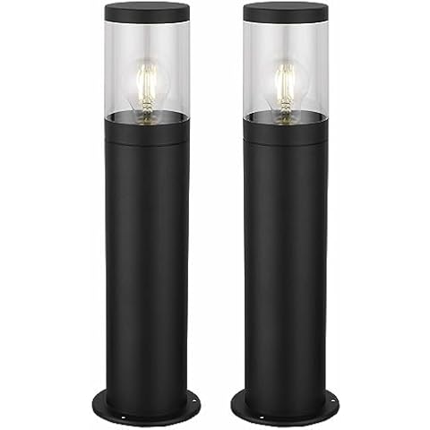 Set of 2 Black Outdoor Post Lights Cover