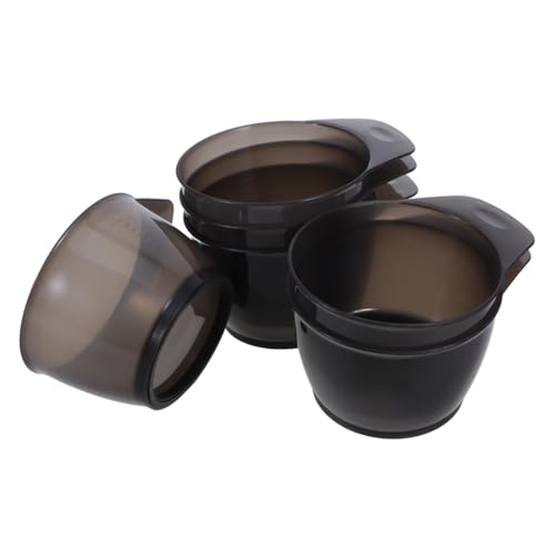 LOORGVEL 6 Piezas herramienta para teñir el cabello batidora batidora cuenco para mezclar el cabello tazón de mezcla individual kit de tinte para el cabello el plastico Black