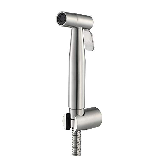 GKJHTED Cabezal rociador de bidé de Mano de Acero Inoxidable Cepillado, Cabezal de Ducha de bidé portátil, Grifo de bidé para Ducha de baño para LIM