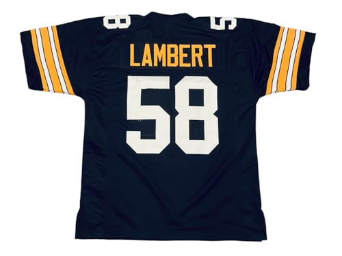 Jack Lambert Jersey Stitched Black Custom Football New No Brand/Logos (US, Alpha, 3X-Large, Regular, Regular, Black)