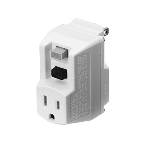 Image of Southwire White 120V /15A Single Outlet GFCI Adapter - Compact GFCI Plug - Manual Reset Feature - Durable Shock Protection - Portable Power Safety - Residential & Institutional Use
