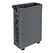 Amazon Brand – Umi Cesto Portabiancheria Sporca con 4 Rotelle,Sottile Ceste per Biancheria Pieghevole Impermeabile in Piedi Lavanderia Rettangolare,Manico in pelle,40L-Grigio scuro,M