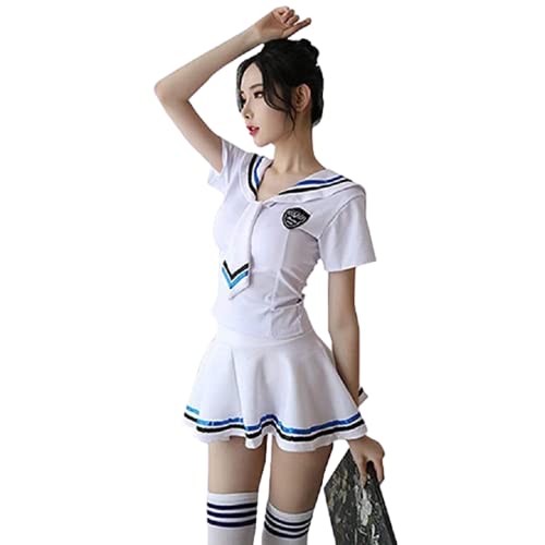 KAXIAA1Set Sexy Lingerie Costume School Girl Student Adult Cosplay Fancy Dress Uniform 1112