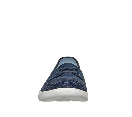 Skechers Women's Slip-ins: On-The-Go Flex - Top Notch Loafer Flat, Navy/Gray, 11