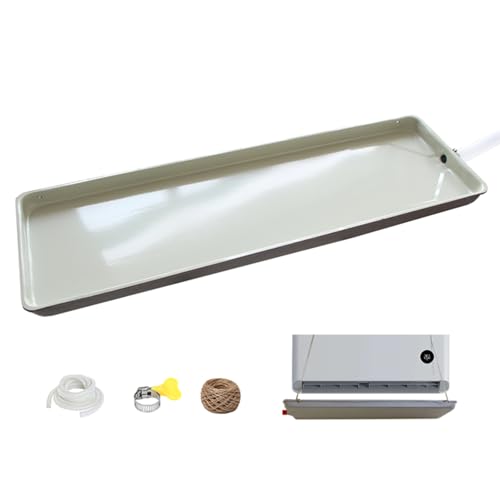 Bandeja de goteo de aire acondicionado, bandeja de drenaje de condensado portátil con manguera para unidades interiores y exteriores, kit de recogida de agua y drenaje