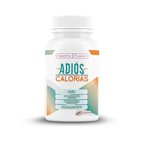 Adiós Calorías Healthy Fusion | Bloqueador de carbohidratos y grasas | Potente Adelgazante + Quemagrasas | Supresor y saciante del apetito | Elimina las dietas restrictivas | Formula natural | 60 Caps