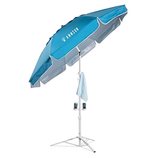 Best patio umbrella for rectangle table AMMSUN Premium Portable Shade Umbrella
