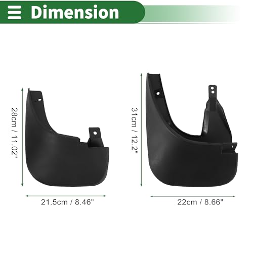 Image of Motoforti Mud Flaps Splash Guards Mud Guards for Hyundai Tucson 2013-2015 W /Mount Accessories