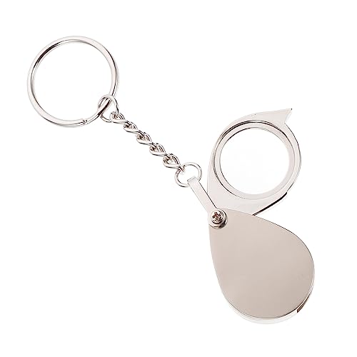Gogogmee Mini Magnifier Keyring Foldable Loupe Magnifier for Keychain 15x Magnifying Glass for Boys and Girls