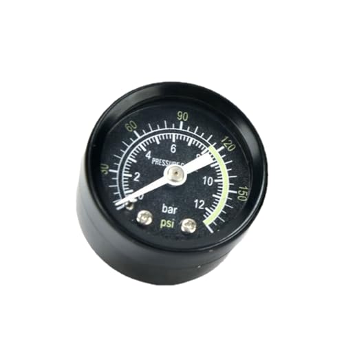 TERNCOEW - Manomètre industriel robuste avec protection contre les surcharges - Convient pour les accessoires de compresseur d'air et les outils pneumatiques - Outil de mesure de pression industrielle