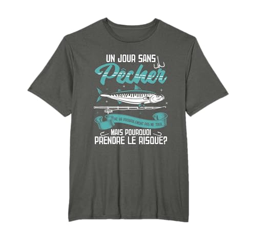 Chemise de pêcheur hommes enfants pêche cadeau Poissons T-Shirt