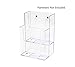 Deflecto 77201 Extra-deep flat back multi-compartment docuholder, 4-1/2w x 3-3/4d x 7h, clear