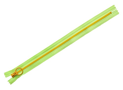 Y.K.K コンビファスナー ライトグリーン×オレンジ 30cm 5本入 3VSC30-287