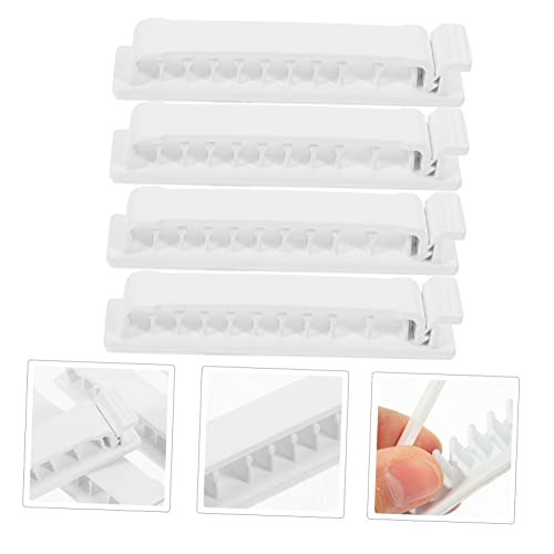 Hemobllo 4pcs Clips Adhesivos para Cables para Gestión de Cables en Escritorio, Organizador de Cables Duradero para Oficina, Hogar y Auto, Fácil de Usar, Versátil, Blanco miniatura 7