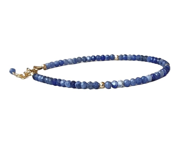 Bracelet en sodalite fine perles facettées pour sublimer vos tenues bohèmes chic