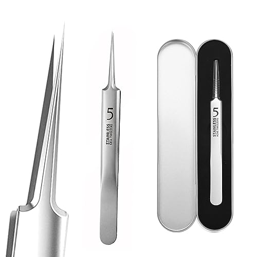 Chazon - Pinzette A Punta Dritta, In Acciaio Inox, Ideali Per Sopracciglia, Peli Del Viso E Peli Incarniti - Foto 7