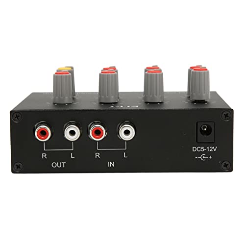Cuifati Sound-Equalizer Zweikanal-Digital-EQ mit Bass, Car-Audio-Grafik-EQ, 3,5-mm-Schnittstelle, 60–400 Hz, 1–15 kHz, DC 5 V–12 V