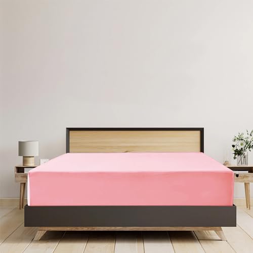 Ev Dekor Extra Deep Fitted Sheet King, Blush, Deep Pocket Bedsheet 16inch (40 cm) Soft Brushed Microfiber Fabric - Image 2