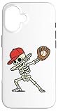 dabbing skeleton baseball player halloween men women kids custodia per iphone 16