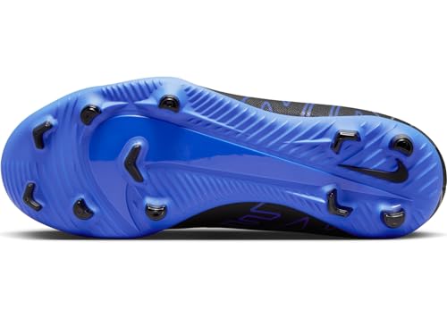 NIKE Unisex Kid's Footwear Soccer Boots, Black Chrome Hyper Royal, 9.52