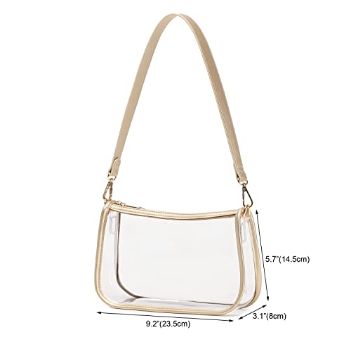 Image of Clear Purse Stadium Approved Bag Transparent Beach Handbag