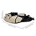Fishing Float Tube, 286 LBS Load Capacity Inflatable Boats U-Shaped Fishing Raft with Hand Air Pump, Fish Ruler, Paddle, and Storage Pockets for Angling (Khaki)