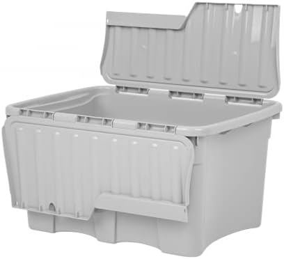 Keto Plastics GREY STORAGE BOX 54L WITH GREY LID CROC BOX WHAM HEAVY DUTY BOX