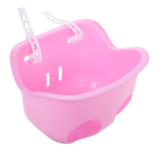 HOODANCOS 用自転車バスケット 前ハンドル取付け 軽量折りたたみ可能 快適設計 ピンク色 女の子向け キッズバイク スクーター トライシクル対