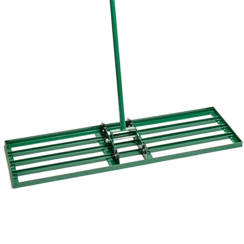 LANDZIE - The Original Lawn Leveling Rake – 36' Steel Handle...