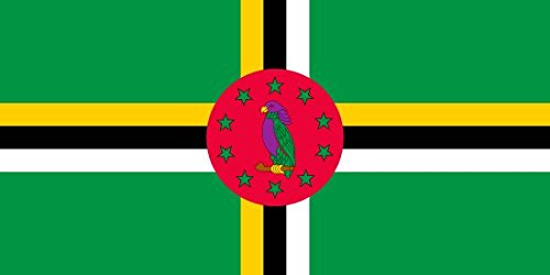 Perfectflags Bandera De Dominica 1,5 m x 0,9 m Grande - 100% Poliéster - Ojales Metálicos - Doble Cosida