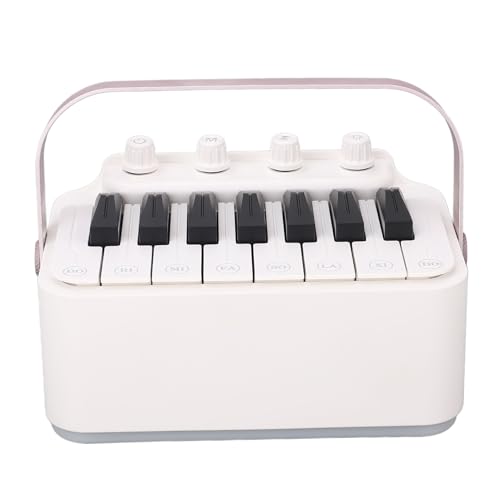 Piano électronique portable autonome avec haut-parleur et clavier lumineux blanc