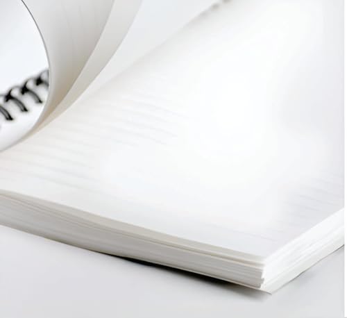 Image of Sprial Notebook | Ragister A4 size (200 pages each) UNRULED Set of 3 notebook WHITE BLANK 3 wire bound booklet | Pior white 70 GSM Paper | Soft Cover Spiral Bound | Studends use
