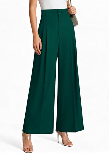 Image of PRETTYGARDEN Women's High Waisted Wide Leg Dress Pants