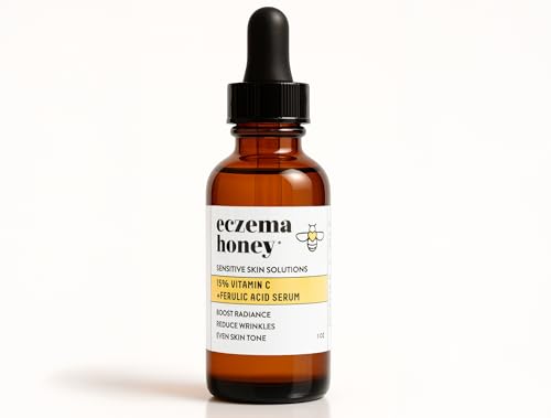ECZEMA HONEY 15% Vitamin C + Ferulic Acid Serum - Anti Aging Skin Care Products - Face Oil for
