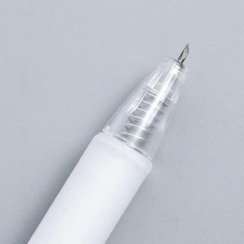White Knife Pen Craft Cutting Tools,Paper Pen Cutter Knife, Retractable Hobby Blade Art Utility Precision Cutting Quilting Mats for Art Paper Scrapbook