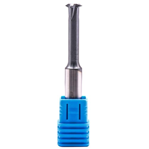 Image of BestParts 1 /2 inch 12-32 TPI Single Pitch Solid Carbide Thread end Mill - AlCrN Coated, 4 Flute, .372 inch Cutting Diameter, 3 /8 inch Shank Diameter, Necked to Thread 1.125 Deep, 3 inch Overall Length