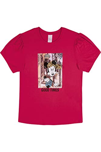 Disney, Com Estampa, Blusa Manga Curta, Meninas, VERMELHO, 16