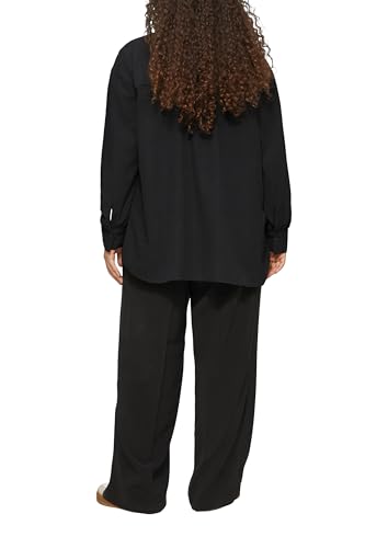 s.Oliver Damen Bluse – Relaxed Fit, Hemdkragen, Langarm, All-Over-Print – Ansicht 2
