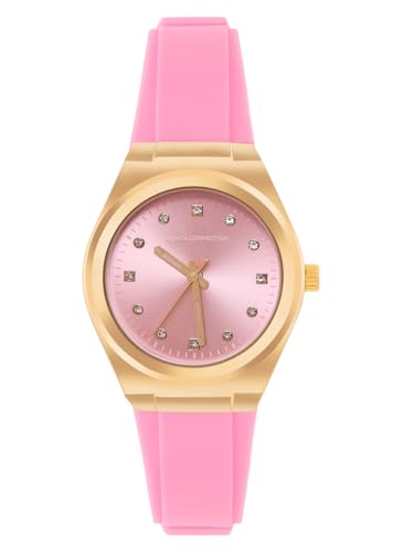 French Connection 3 Hands Pink Dial Round Sunray Analog Watch for Women - FCS07P