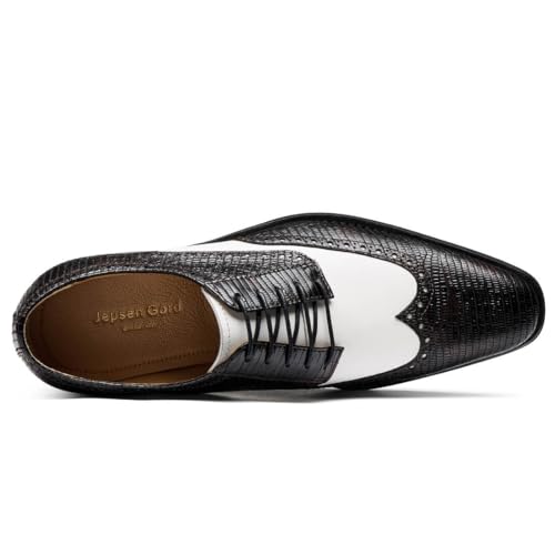 Image of Men's Dress Shoes Genuine Leather Oxfords Luxury Formal Business Suit Shoes with Blake Rapid Stitch