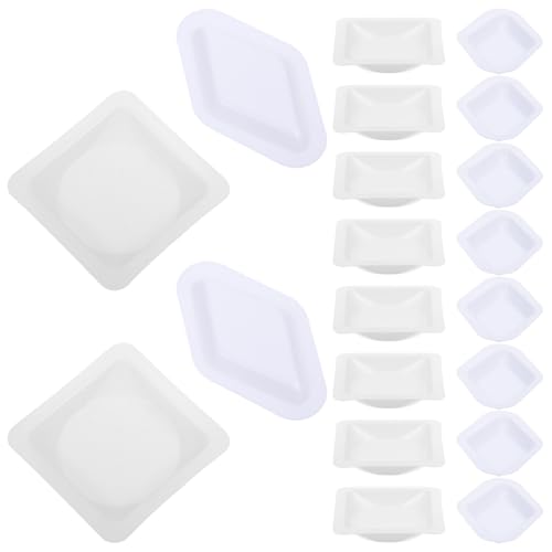 OUNONA 100 Pcs Weighing Weighing Plates for Laboratory Lab Weigh Boats Weighing Dishes for Laboratory Liquid Weight Trays Weighing Boats for Laboratory Powder Weight Boats Plastic