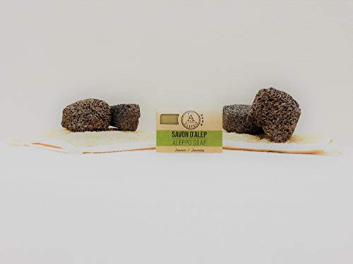 ALEPEO | Jabón de Alepo | Jabón con forma de jazmín | Con laurel y aceite de oliva para el cuerpo y el pelo | 100% vegetariano, hecho a mano, sin aceite de palma, sin plástico Cover