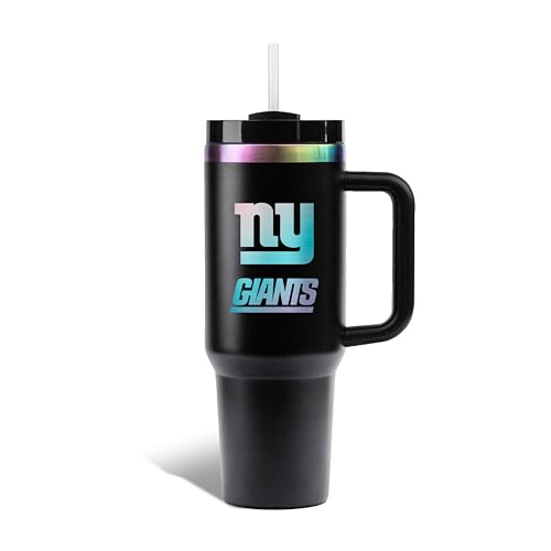 Image of The Memory Company Officially Licensed NFL - New York Giants 40oz Iridescent Tumbler with Handle
