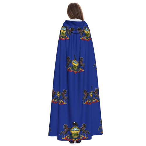 Cape à capuche imprimée Pennsylvanie pour costume de chevalier