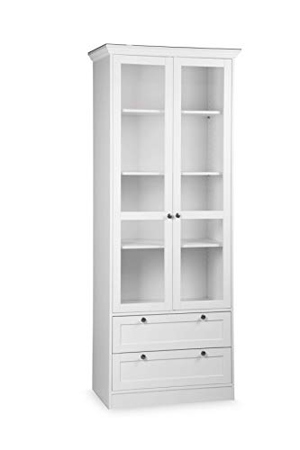 Armadio da ingresso multiuso, scarpiera con 2 ante ed 1 cassetto in stile casa di campagna moderna. All'interno è dotato di 5 ripiani, che possono essere inseriti in modo dritto o inclinato ed offrono molto spazio per scarpe o altro. Abbiamo anche un comò 