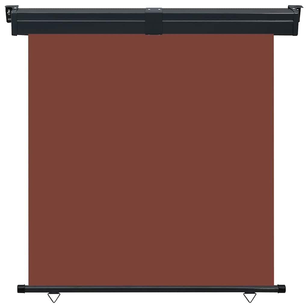 Auvent latéral balcon vent et soleil store vertical polyester marron