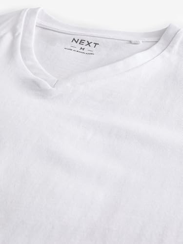 T-shirt col V homme 100% coton coupe standard lot de 10 NEXT