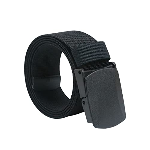 Elastic Stretch Belt, Adjustable Durable No Metal Tactical Hiking Belt with Plastic Buckle